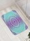 Ambesonne Purple and Turquoise Bath Mat, Hippie Ombre Mandala Inner Peace and Meditation with Ornamental Art, Plush Bathroom Decor Mat with Non Slip Backing, 29.5" X 17.5", Purple Aqua